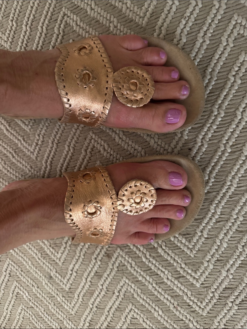 JACK ROGERS COMFORT SANDAL IN ROSE GOLD SIZE 8 - Picture 6 of 6
